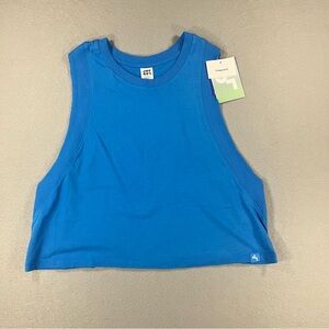 Joy Lab Blue Cropped Fit Top, Size SMALL, New With Tags